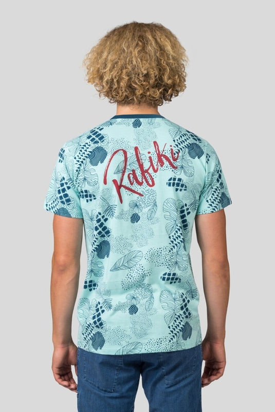 Herren T-Shirt Rafiki Slack Print eierschalenblau