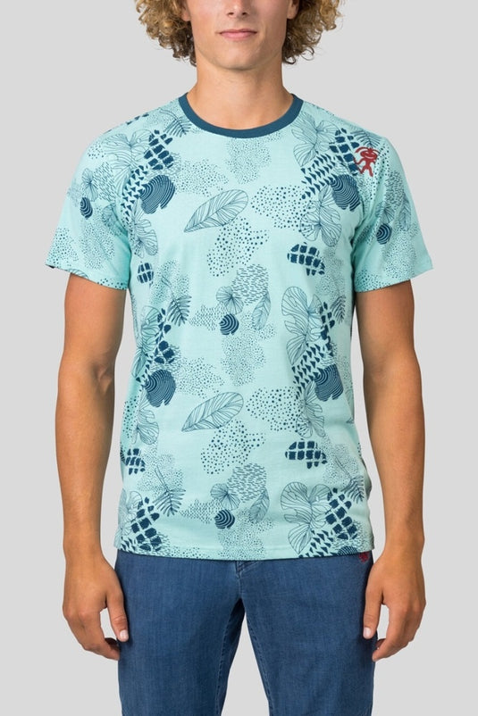 Herren T-Shirt Rafiki Slack Print eierschalenblau