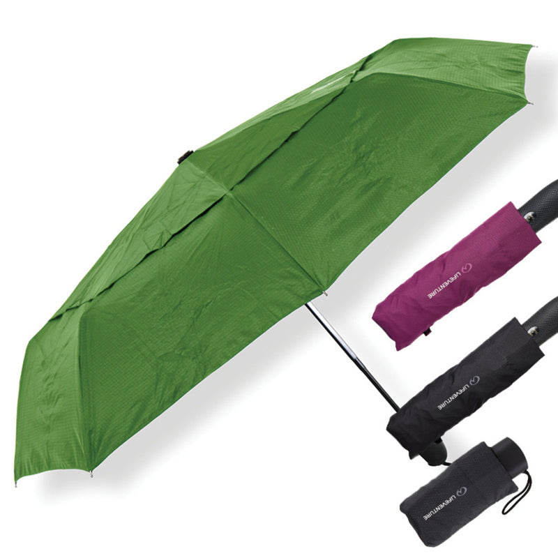 Laden Sie das Bild in Galerie -Viewer, Regenschirm Lifeventure Trek Umbrella Medium schwarz
