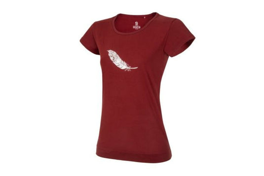 Damen-T-Shirt Ocún Classic T Organic Women Feather Wine Syrah