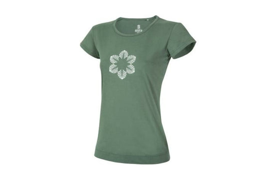 Damen-T-Shirt Ocún Classic T Organic Women Flower Green Duck