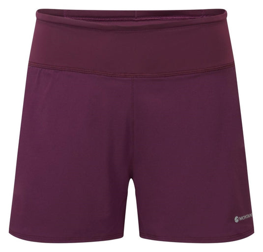 Damen-Shorts Montane Fem Slipstream Twin Skin Shorts – Saskatoon Berry-UK8/US4/EUR36/