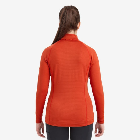 Damen-Sweatshirt Montane Protium Lite Pull-On Safranrot