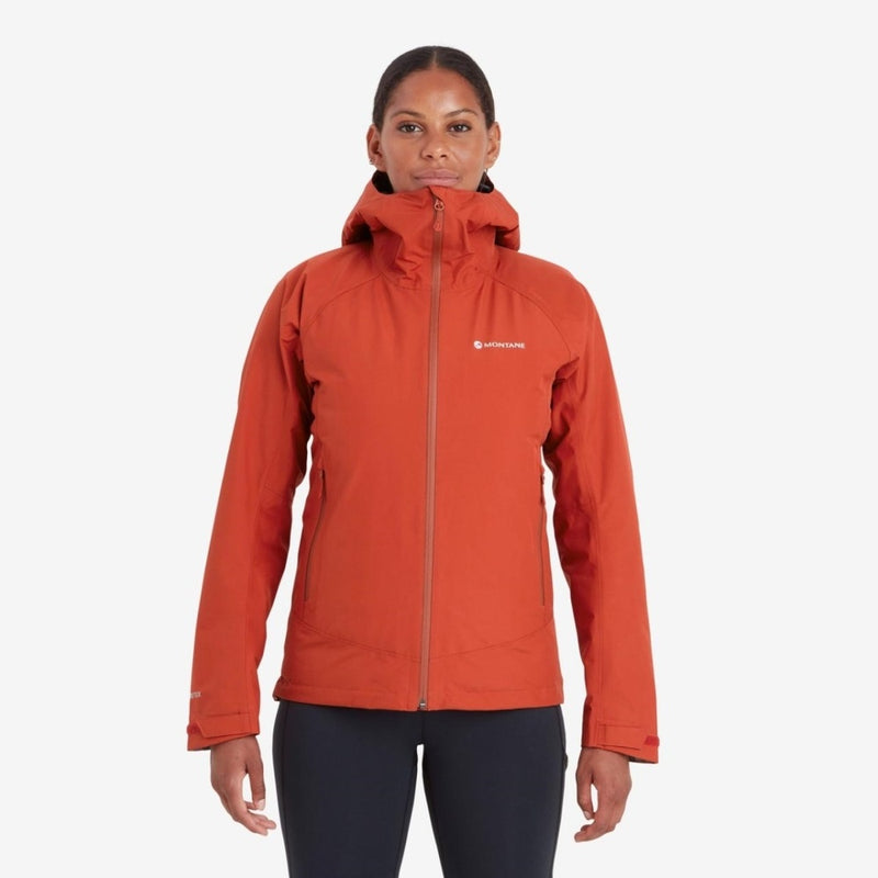 Laden Sie das Bild in Galerie -Viewer, Damen-Jacke Nr. 253075° Mokka-Jacke Montane Spirit Safranrot
