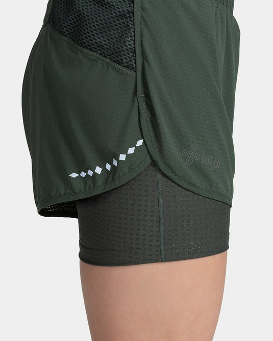 Damen-Laufshorts Kilpi Bergen-W Dunkelgrau