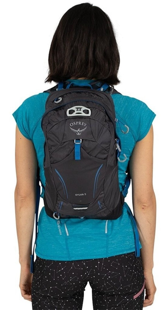 Laden Sie das Bild in Galerie -Viewer, Damen-Fahrradrucksack Osprey Sylva 5L Space Travel Grau
