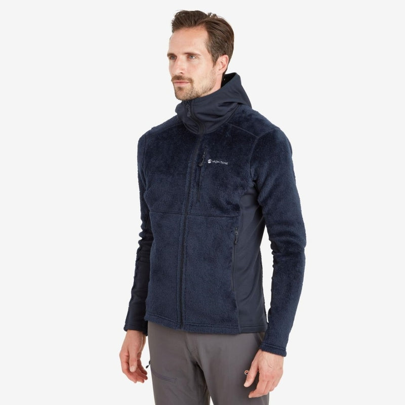 Laden Sie das Bild in Galerie -Viewer, Herren-Fleecejacke Montane Protium XPD Hoodie Eclipse blau
