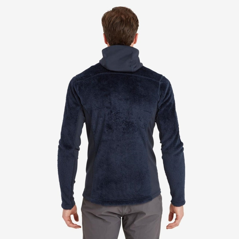 Laden Sie das Bild in Galerie -Viewer, Herren-Fleecejacke Montane Protium XPD Hoodie Eclipse blau
