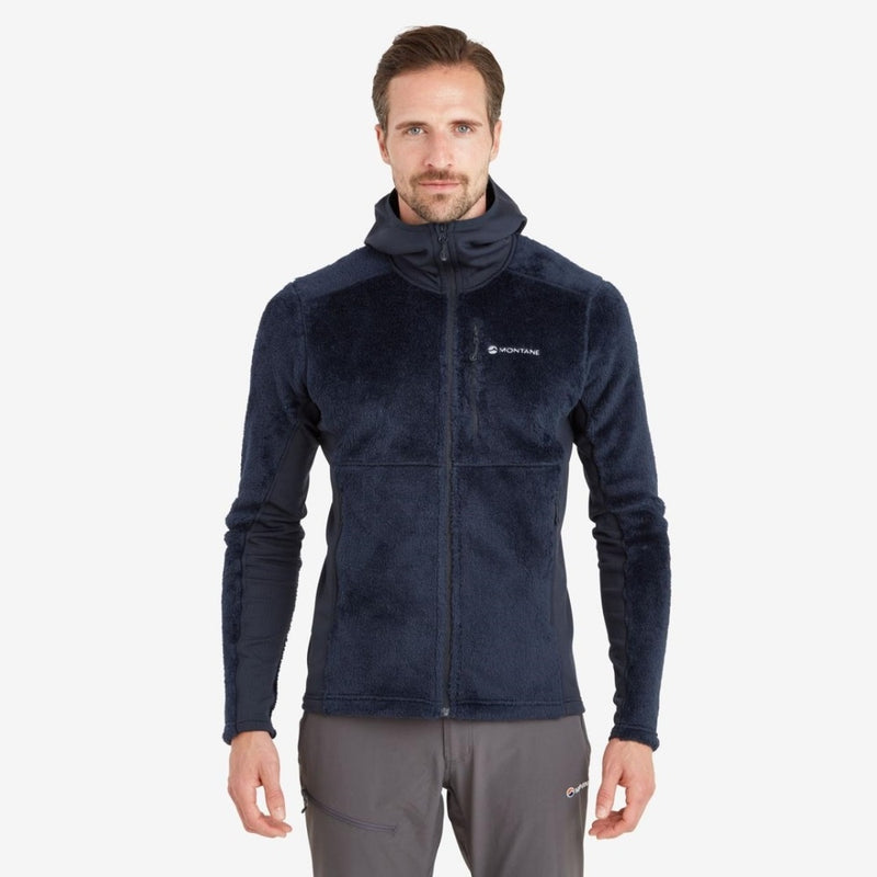 Laden Sie das Bild in Galerie -Viewer, Herren-Fleecejacke Montane Protium XPD Hoodie Eclipse blau
