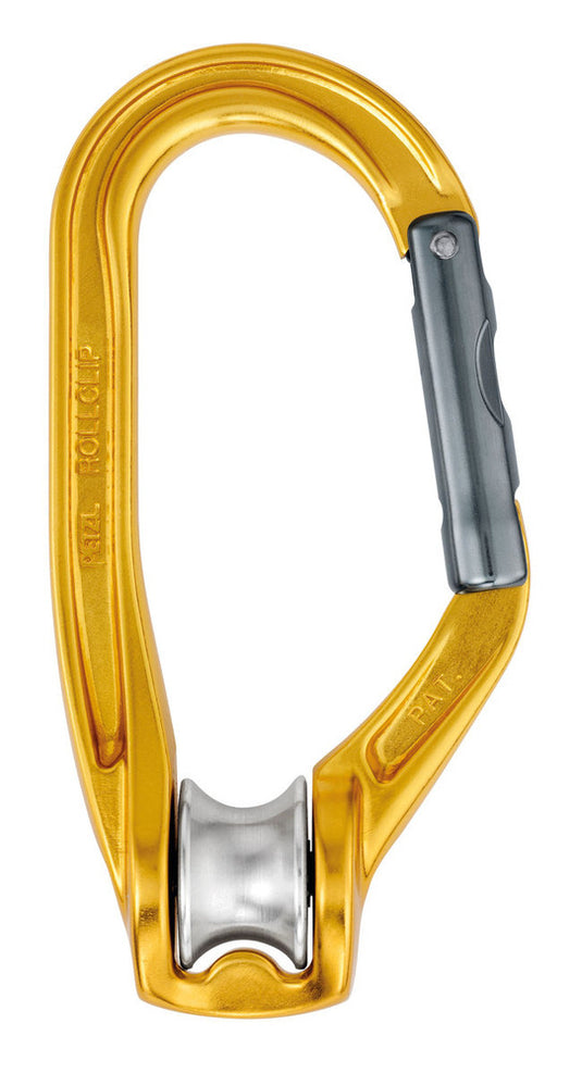 Karabin mit PETZL Rollclip A Umlenkrolle