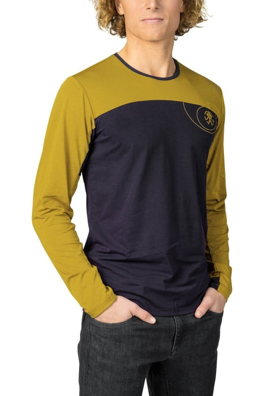 Herren-Klettershirt mit langen Ärmeln Rafiki Pitone Blue nights/oliv