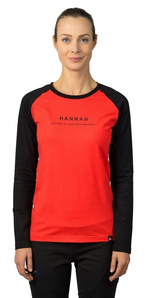 Damen T-Shirt mit langen Ärmeln Hannah Prim Hibiscus/anthrazit