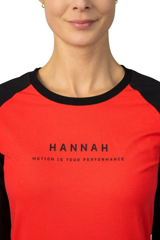 Damen T-Shirt mit langen Ärmeln Hannah Prim Hibiscus/anthrazit