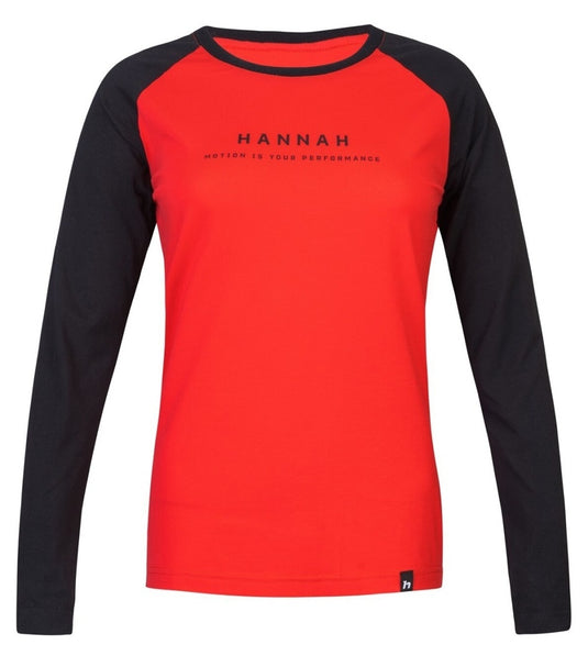 Damen T-Shirt mit langen Ärmeln Hannah Prim Hibiscus/anthrazit