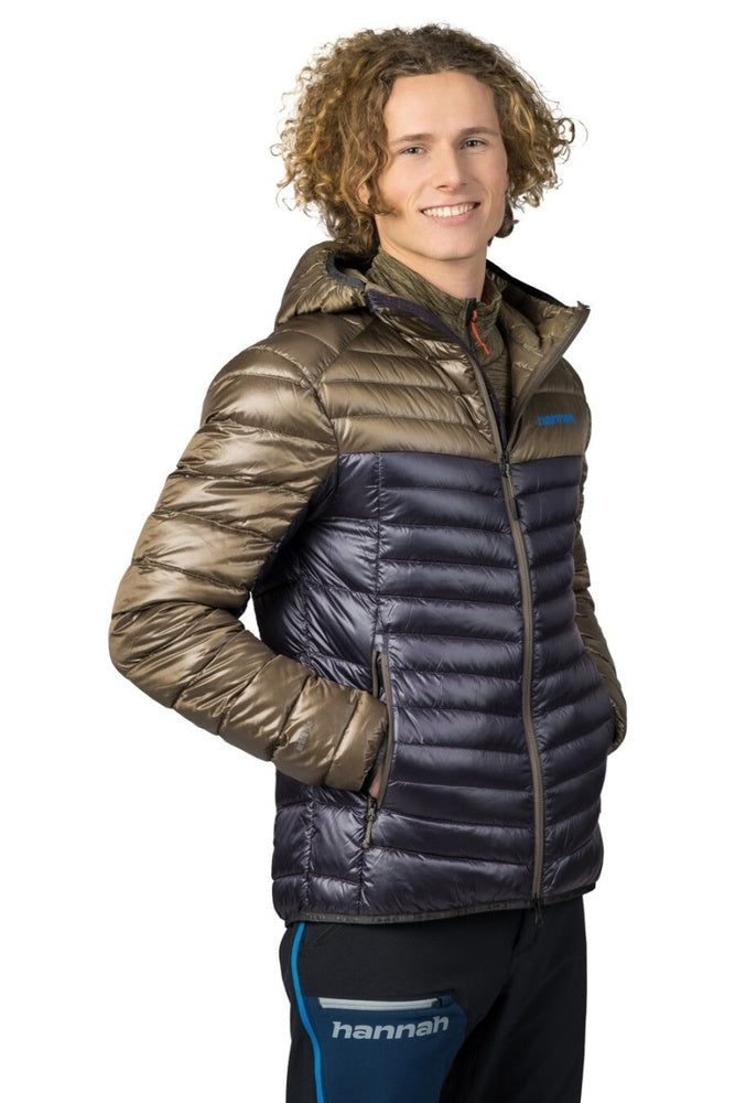 Laden Sie das Bild in Galerie -Viewer, Isolierte Herren-Wanderjacke Hannah Arden Khaki/Asphalt gestreift
