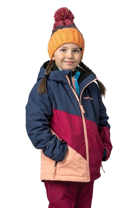 Kinder-Skijacke Hannah Kigali JR Mood Indigo/Anemone