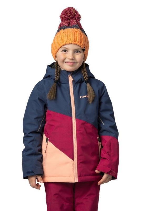 Kinder-Skijacke Hannah Kigali JR Mood Indigo/Anemone