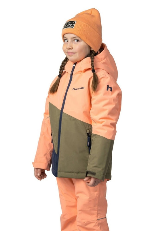 Kinder-Skijacke Hannah Kigali JR Cantaloupe/Burn Olive