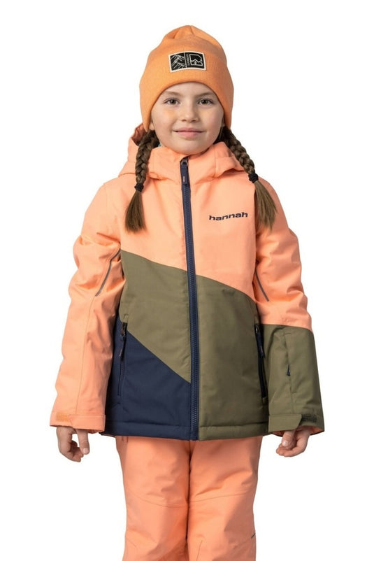 Kinder-Skijacke Hannah Kigali JR Cantaloupe/Burn Olive