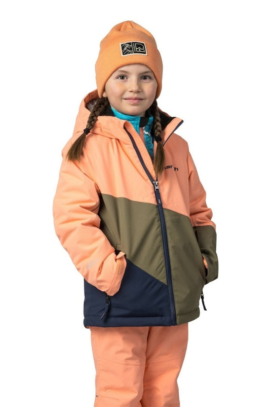 Kinder-Skijacke Hannah Kigali JR Cantaloupe/Burn Olive