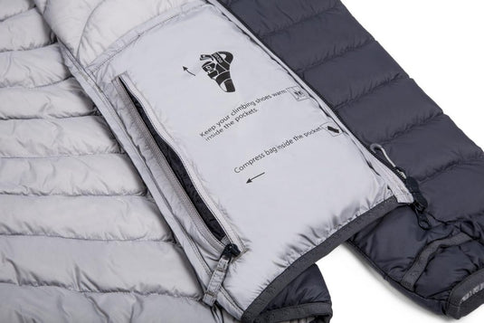 Damen-Daunenjacke Ocún Tsunami Eco Women Anthrazit-Ebenholz