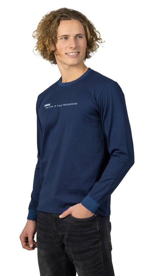 Langärmliges Herren-T-Shirt aus Baumwolle Hannah Kirk Patriot blau