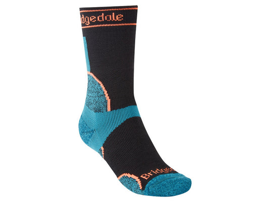 Damensocken Bridgedale Trail Run MW T2 MS Crew Damen schwarz