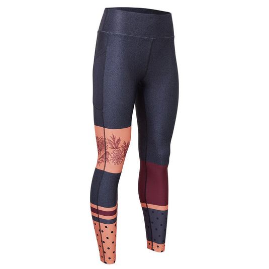 Isolierte Damen-Leggings Silvini Veniana anthrazit-orange