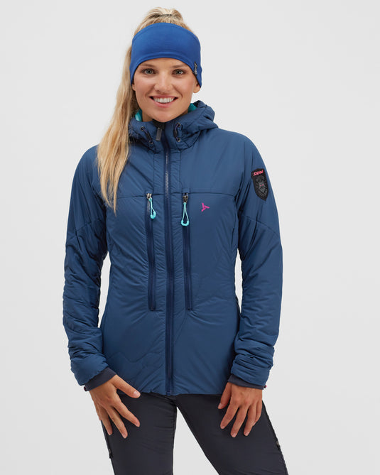 Damen-Ski-Alpinjacke Silvini Lupa Marine-Türkis