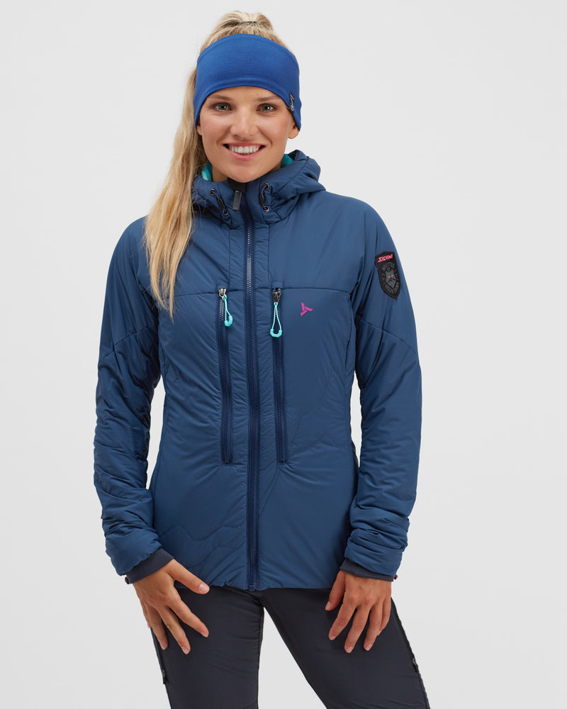 Laden Sie das Bild in Galerie -Viewer, Damen-Ski-Alpinjacke Silvini Lupa Marine-Türkis
