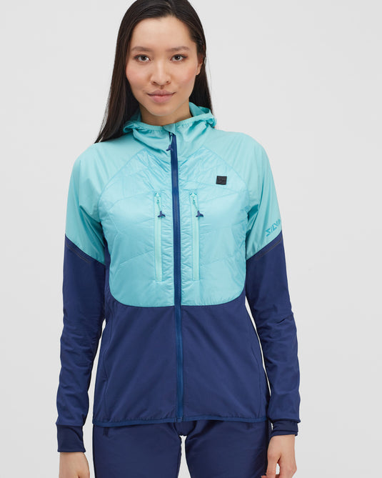 Damen Winterjacke Silvini Aspirino Marine-Türkis