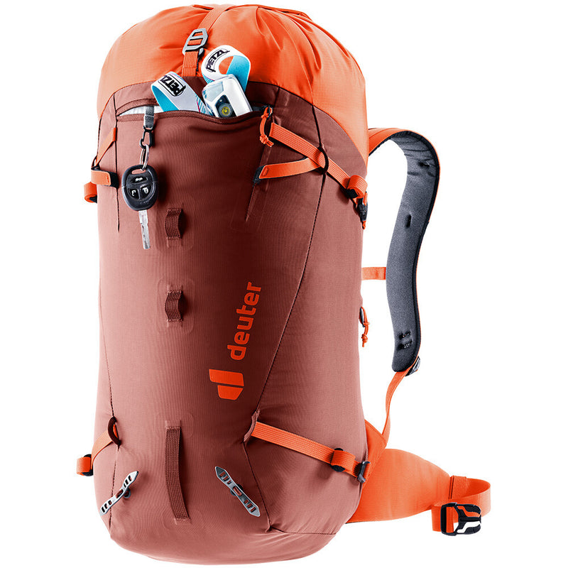 Laden Sie das Bild in Galerie -Viewer, Kletterrucksack Deuter Guide One Size 30L Redwood/Papaya
