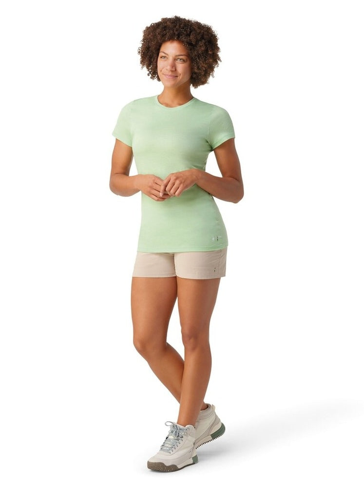 Laden Sie das Bild in Galerie -Viewer, Damen Funktions-T-Shirt Smartwool W Merino Short Sleeve Tee Pistachio
