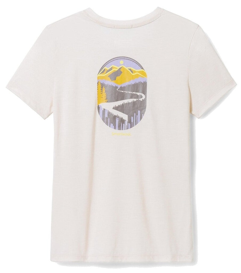 Laden Sie das Bild in Galerie -Viewer, Damen-T-Shirt Smartwool Denver Skyline Graphic Short Sleeve Tee Almond Heather
