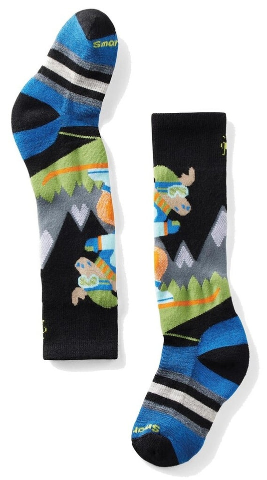 Kindersocken SmartWool K Wintersport FC Mountain Moose schwarz