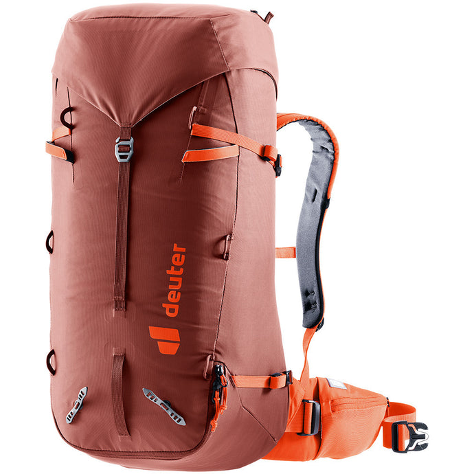 Bergsteiger-Expeditionsrucksack Deuter Guide 34+8L Redwood-Papaya