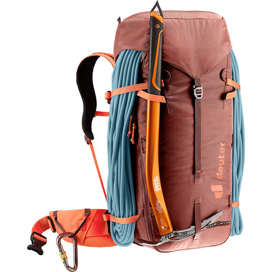 Bergsteiger-Expeditionsrucksack Deuter Guide 34+8L Redwood-Papaya