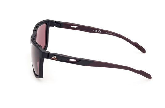 Sonnenbrille Adidas Sport SP0047 Mattschwarz/Bordeaux