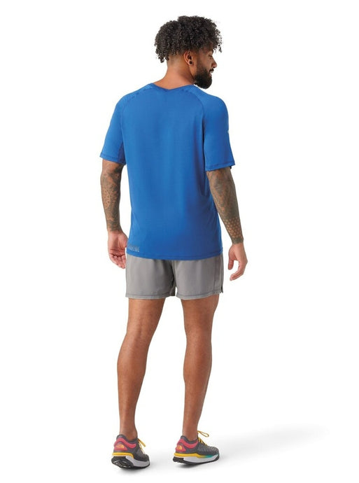 Herren-Merino-T-Shirt SmartWool M Active UL Graphic SS Tee Blueberry Hill