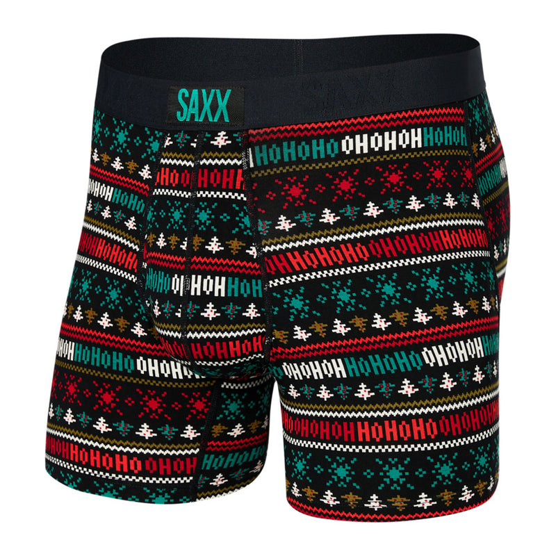 Laden Sie das Bild in Galerie -Viewer, Herren-Boxershorts SAXX Ultra Ssoft BB Fly Holday swtr-blk
