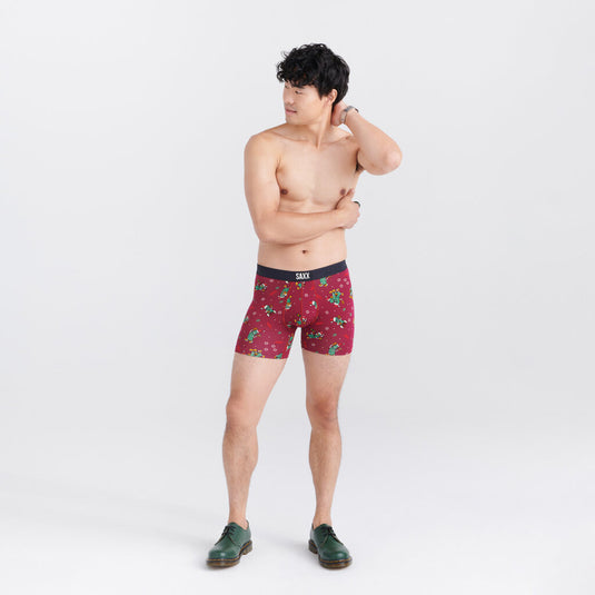 Herren-Boxershorts SAXX Viber Super Soft BB gebeizt-merlot