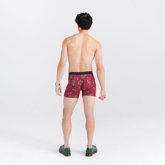 Herren-Boxershorts SAXX Viber Super Soft BB gebeizt-merlot