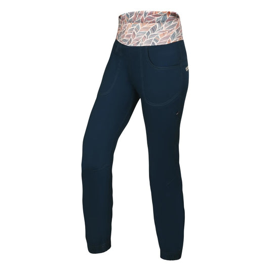 Damen-Kletterhose Ocún Sansa Pants blauer mondheller Ozean