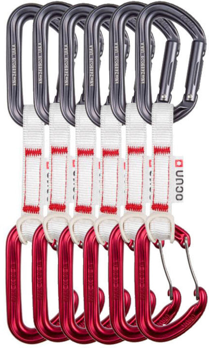 Express-Set Ocún Hawk QD Combi Bio-Dyn-Ring 15mm 10cm 6er-Pack rot