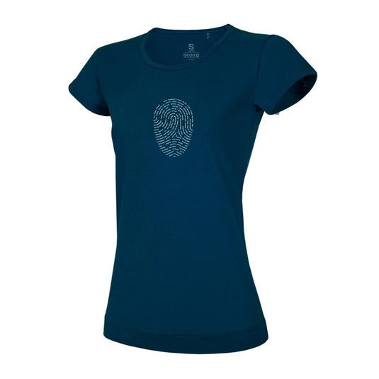 Damen T-Shirt Ocún Classic T Damen Fingerabdruck Blue Moon Ocean