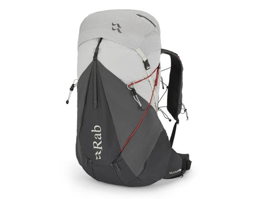 Ultraleichter Rucksack RAB Muon 50L Zinn/Graphen