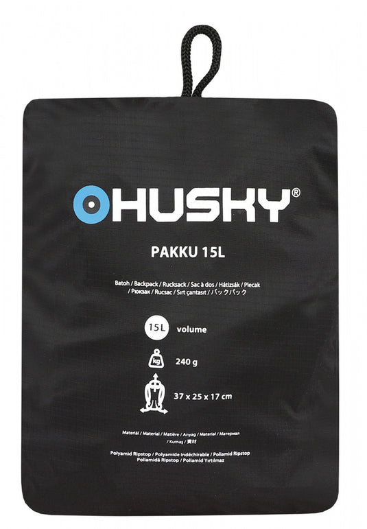 Zusammenklappbarer Rucksack Husky Pakku 15L schwarz