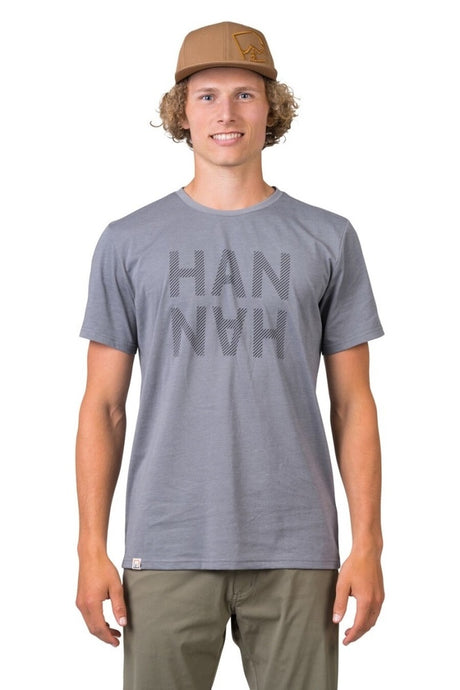 Herren T-Shirt Hannah Grem stahlgrau mel (schwarz)