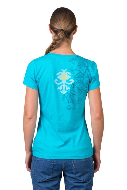 Damen T-Shirt Rafiki Akiyo Pfauenblau