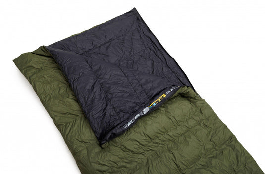 Schlafsack Warmpeace Quilt 300 calla grün/schwarz